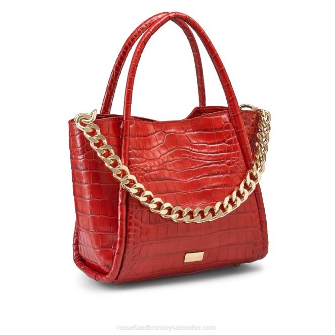 VXTJ702 rojo Russell And Bromley mujer bolso de mano icon mini con cadena