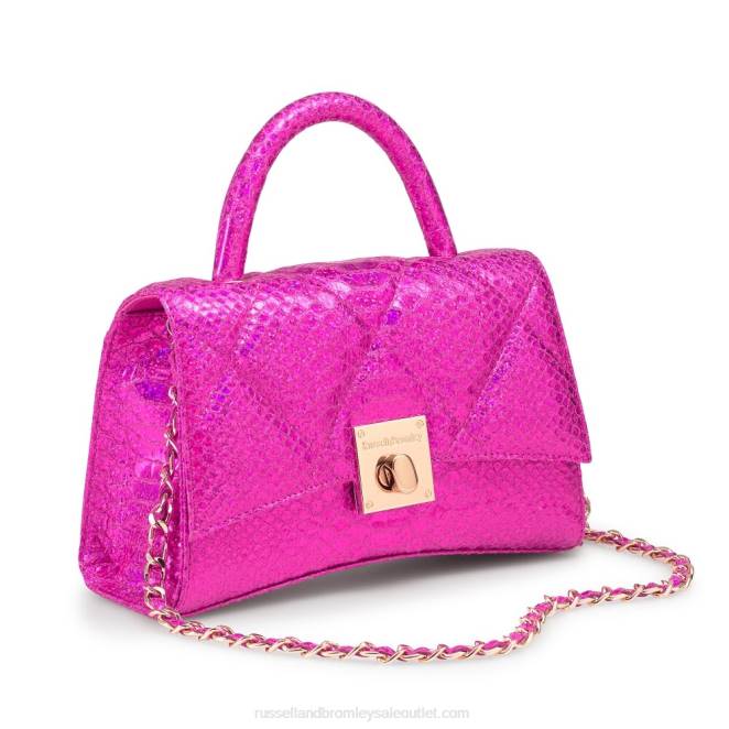 VXTJ726 rosa Russell And Bromleyon the rocks bolso de mano estructurado