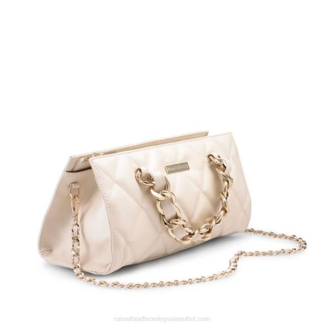 VXTJ744 beige Russell And Bromleybolso de mano Prisma Glam rectangular