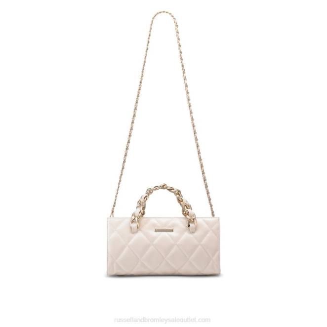 VXTJ744 beige Russell And Bromleybolso de mano Prisma Glam rectangular