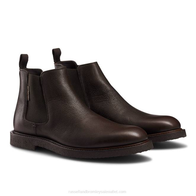 VXTJ617 marrón Russell And Bromley hombres dublin suela de crepe chelsea