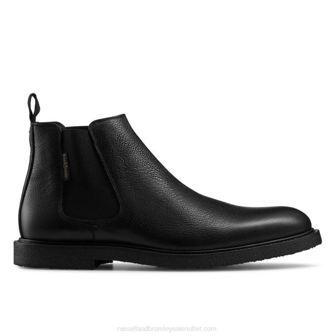 VXTJ618 negro Russell And Bromley hombres dublin suela de crepe chelsea