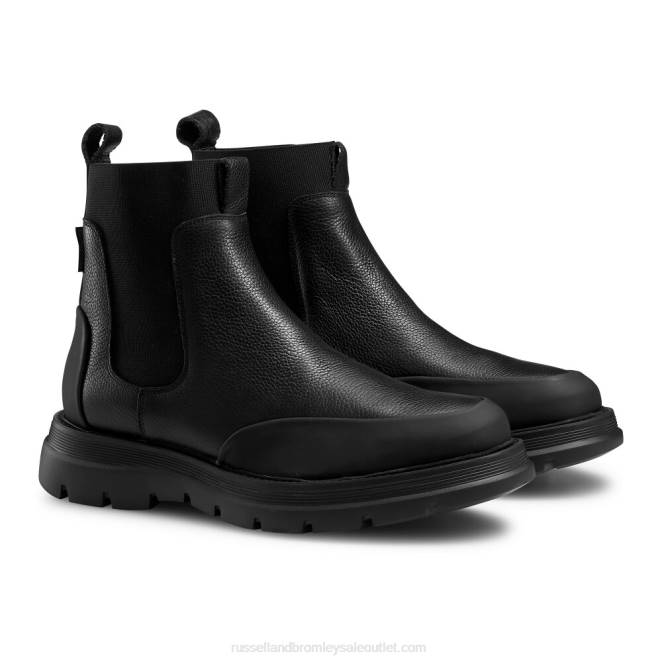 VXTJ620 negro Russell And Bromley hombres bota chelsea con guardabarros conquista m