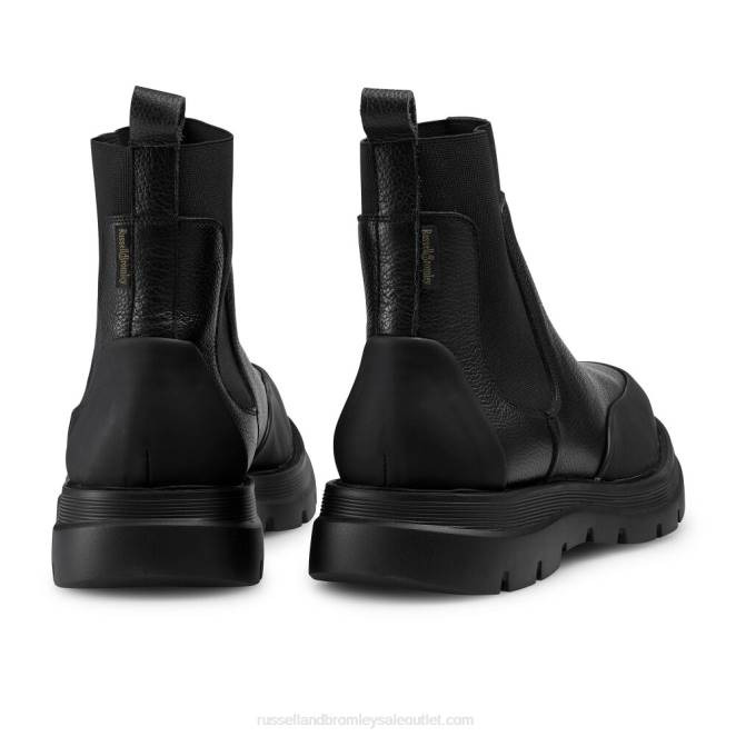 VXTJ620 negro Russell And Bromley hombres bota chelsea con guardabarros conquista m