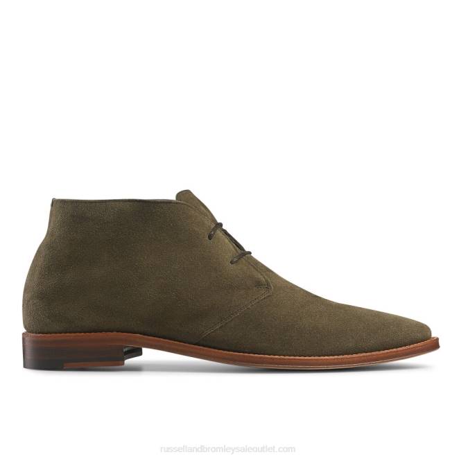 VXTJ626 verde Russell And Bromley hombres botas chukka sin forro de pal mall