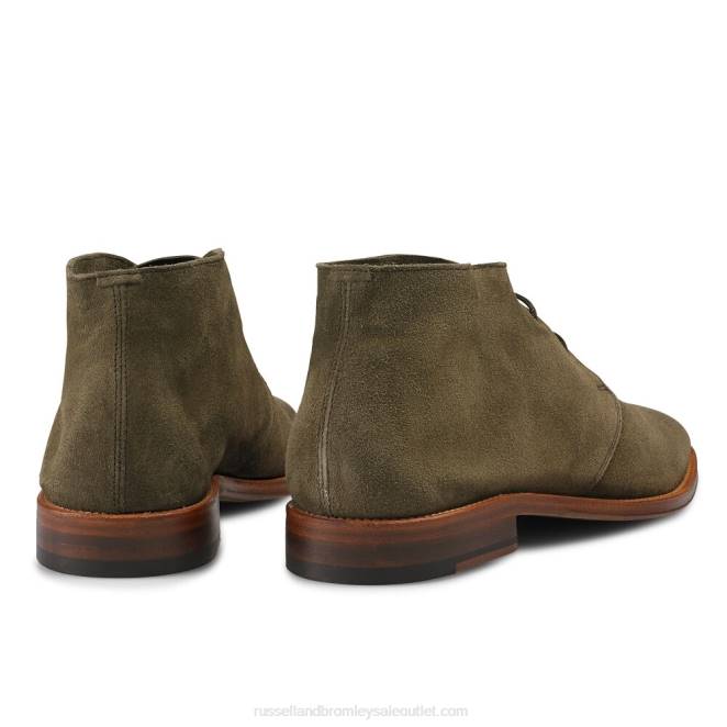 VXTJ626 verde Russell And Bromley hombres botas chukka sin forro de pal mall