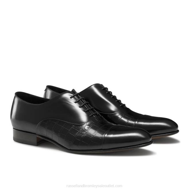 VXTJ592 negro Russell And Bromley hombres puntera stratus oxford