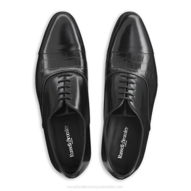 VXTJ592 negro Russell And Bromley hombres puntera stratus oxford