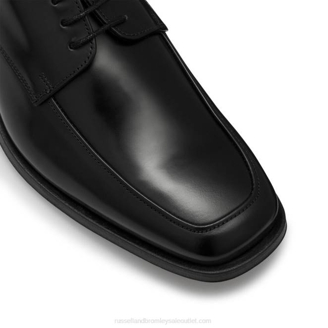 VXTJ597 negro Russell And Bromley hombres puntera cuadrada con cordones