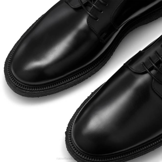 VXTJ600 negro Russell And Bromley hombres derby brillante de oporto