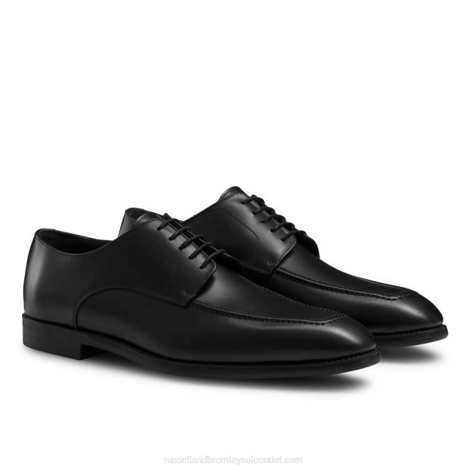 VXTJ601 negro Russell And Bromley hombres suela de goma con cordones