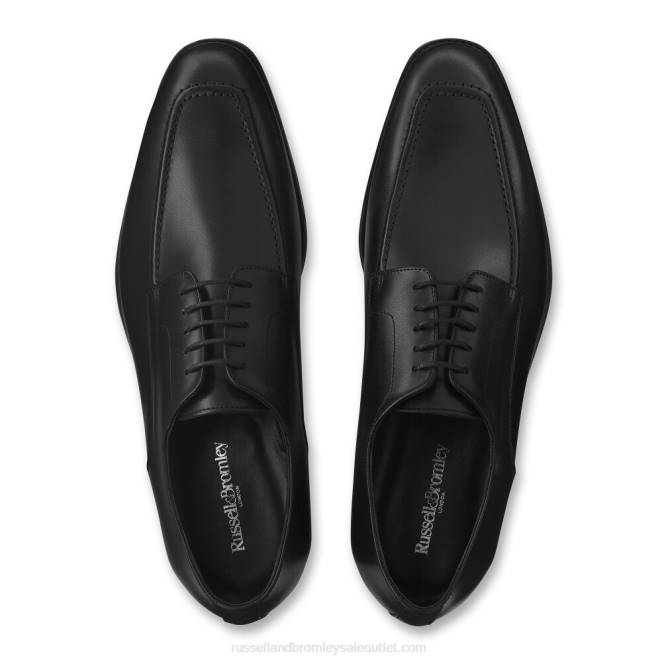 VXTJ601 negro Russell And Bromley hombres suela de goma con cordones