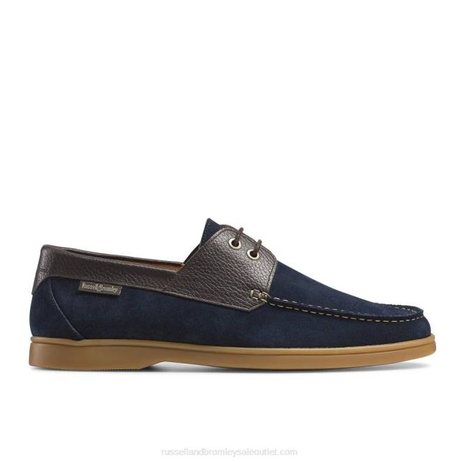 VXTJ485 azul Russell And Bromley hombres zapato náutico midway premium