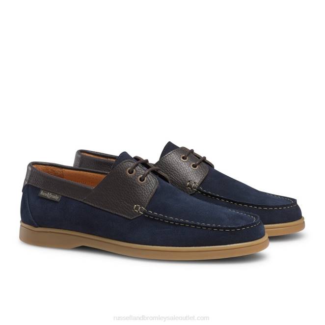 VXTJ485 azul Russell And Bromley hombres zapato náutico midway premium