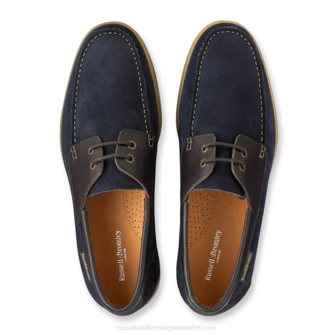 VXTJ485 azul Russell And Bromley hombres zapato náutico midway premium