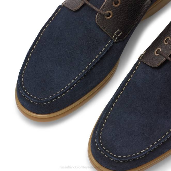 VXTJ485 azul Russell And Bromley hombres zapato náutico midway premium