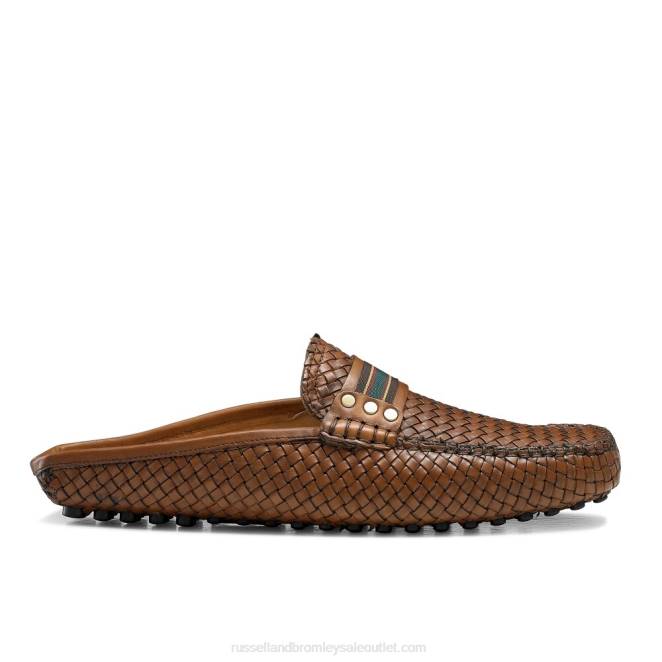 VXTJ501 marrón Russell And Bromley hombres Mocasín descapotable sin espalda