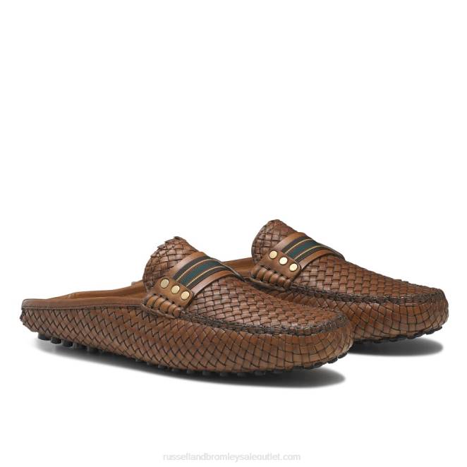 VXTJ501 marrón Russell And Bromley hombres Mocasín descapotable sin espalda