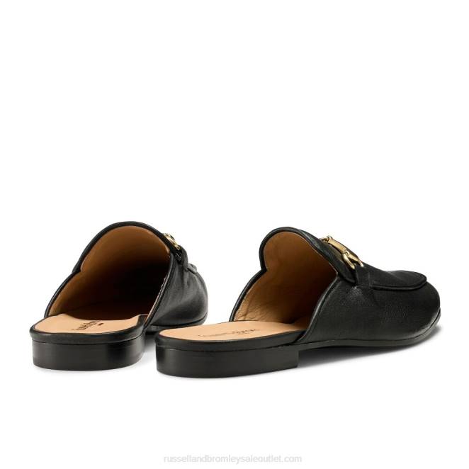 VXTJ545 negro Russell And Bromley hombres mocasines sin espalda