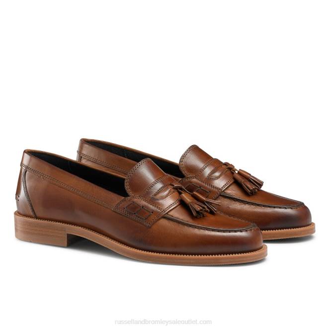 VXTJ548 broncearse Russell And Bromley hombres mocasines universitarios Keeble con 3 borlas