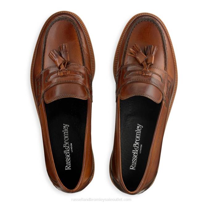 VXTJ548 broncearse Russell And Bromley hombres mocasines universitarios Keeble con 3 borlas