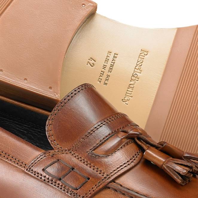 VXTJ548 broncearse Russell And Bromley hombres mocasines universitarios Keeble con 3 borlas