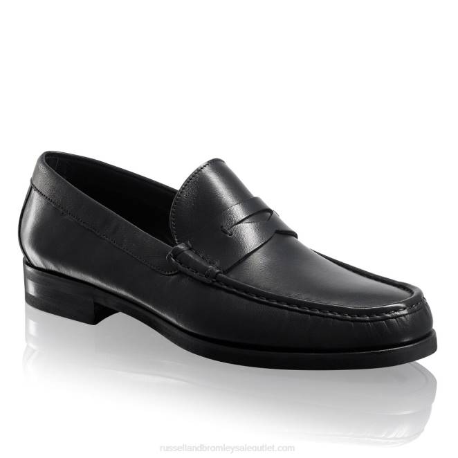 VXTJ557 negro Russell And Bromley hombres mocasín clásico saturno