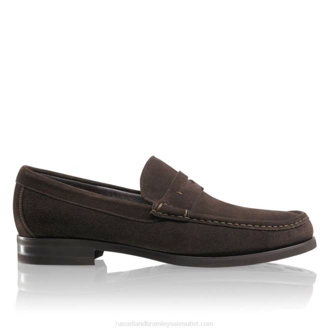 VXTJ558 marrón Russell And Bromley hombres mocasín clásico saturno