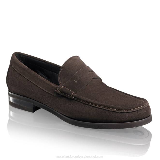 VXTJ558 marrón Russell And Bromley hombres mocasín clásico saturno