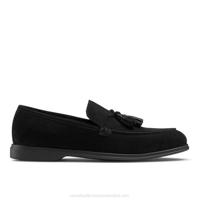 VXTJ559 negro Russell And Bromley hombres mocasines con borlas