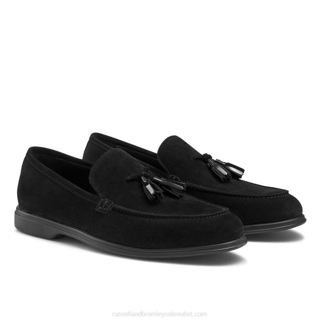 VXTJ559 negro Russell And Bromley hombres mocasines con borlas