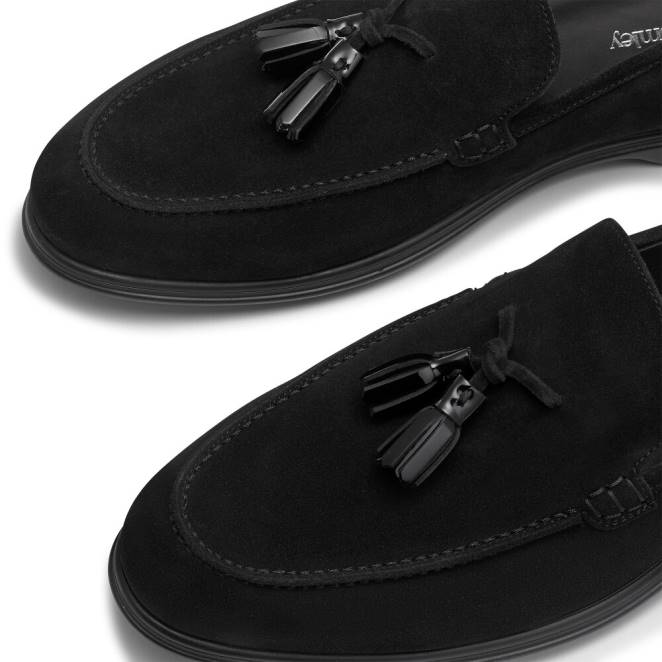 VXTJ559 negro Russell And Bromley hombres mocasines con borlas