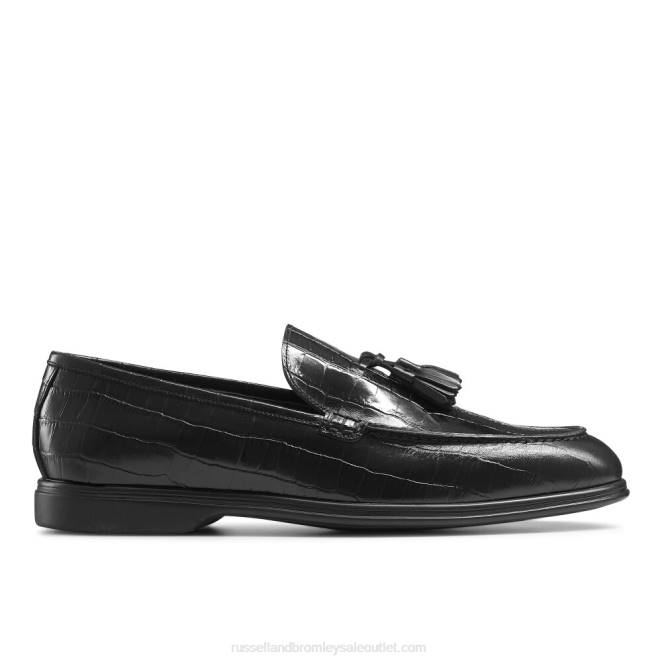 VXTJ561 negro Russell And Bromley hombres mocasines con borlas