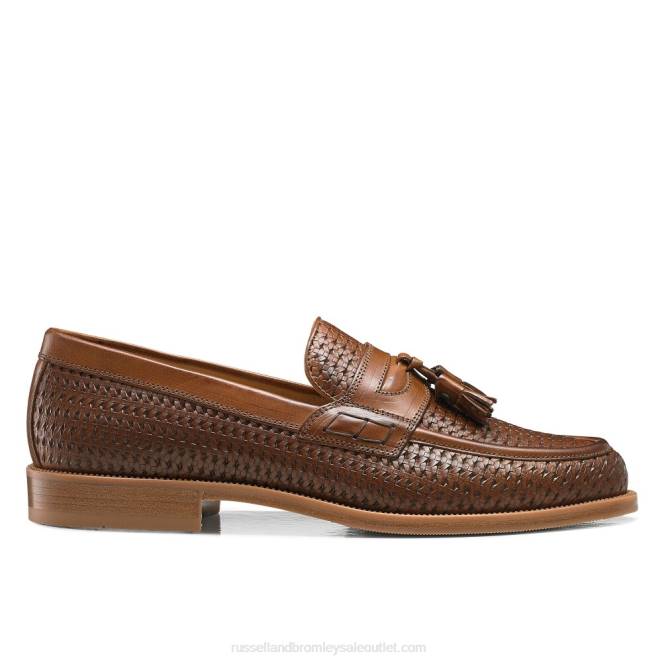 VXTJ573 marrón Russell And Bromley hombres mocasines universitarios Keeble 4 con borlas