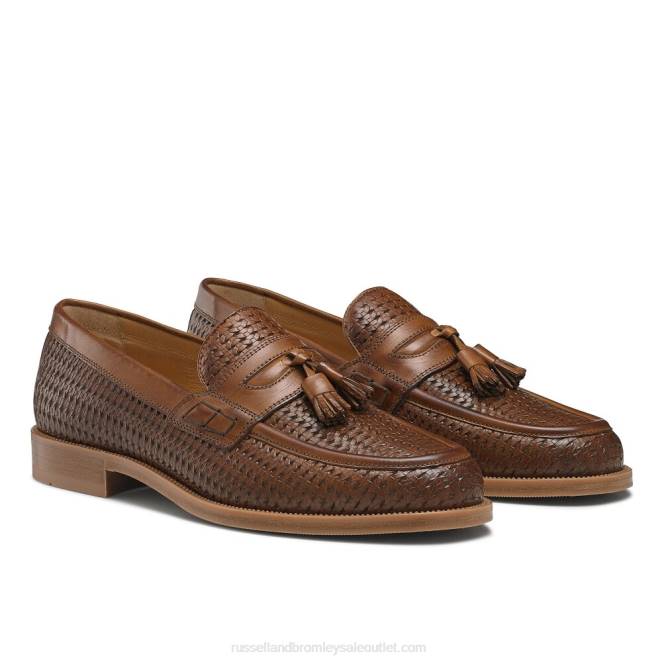 VXTJ573 marrón Russell And Bromley hombres mocasines universitarios Keeble 4 con borlas