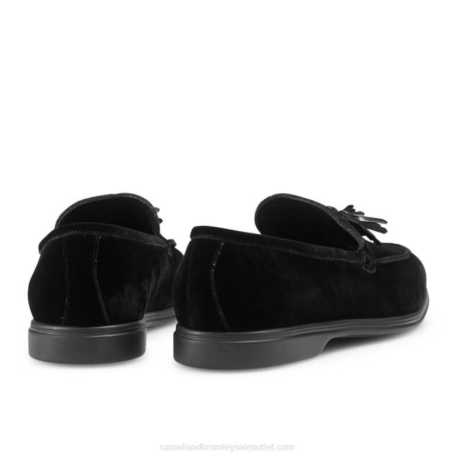 VXTJ574 negro Russell And Bromley hombres mocasines con borlas