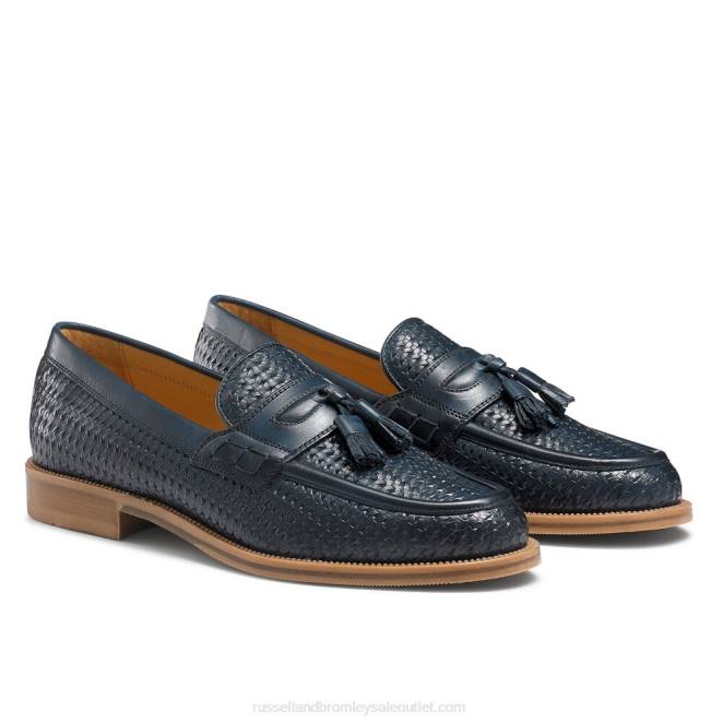 VXTJ575 azul Russell And Bromley hombres mocasines universitarios Keeble 4 con borlas