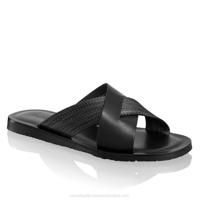 VXTJ510 negro Russell And Bromley hombres deslizador deslizante deslizable fabuloso