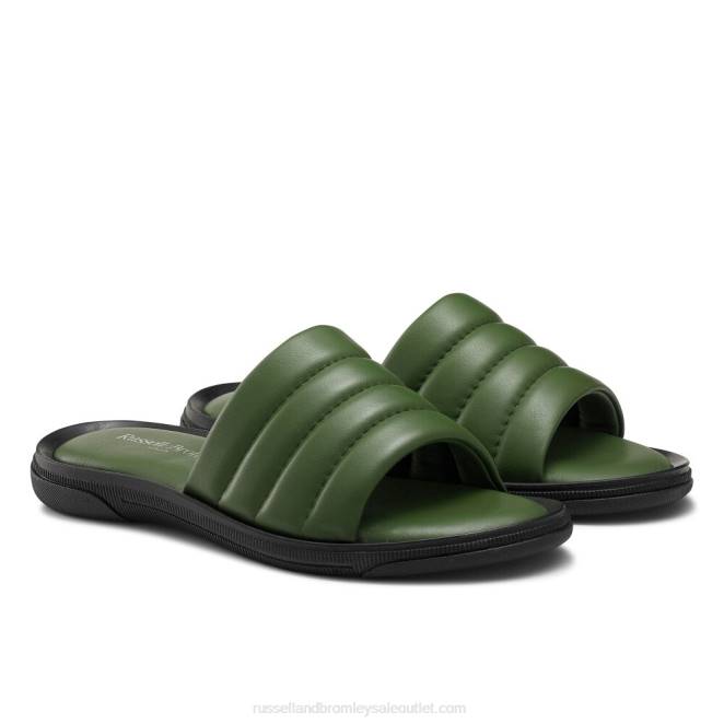 VXTJ516 verde Russell And Bromley hombres sandalia deslizante de lujo