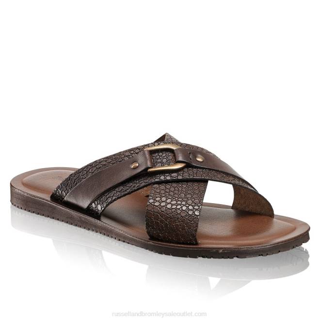 VXTJ527 marrón Russell And Bromley hombres sandalia de ensueño