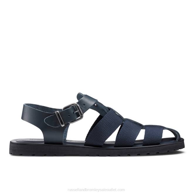 VXTJ531 azul Russell And Bromley hombres fab fisher pescador de tela abrochado