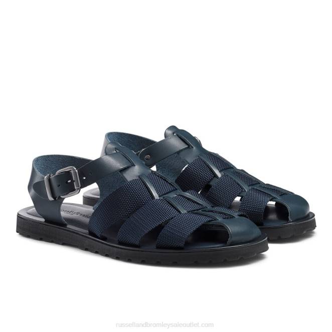 VXTJ531 azul Russell And Bromley hombres fab fisher pescador de tela abrochado