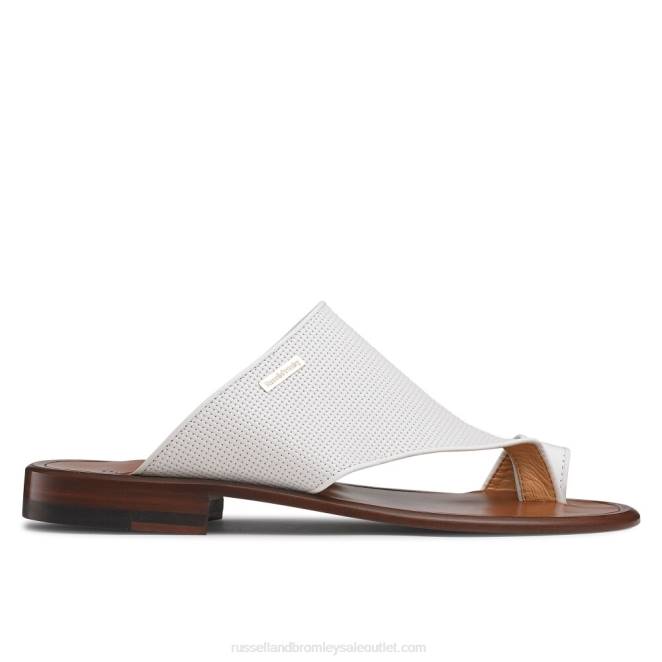 VXTJ532 blanco Russell And Bromley hombres sandalias perugia con lazo en el dedo