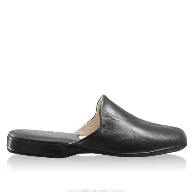 VXTJ542 negro Russell And Bromley hombres zapatilla de mula dominic