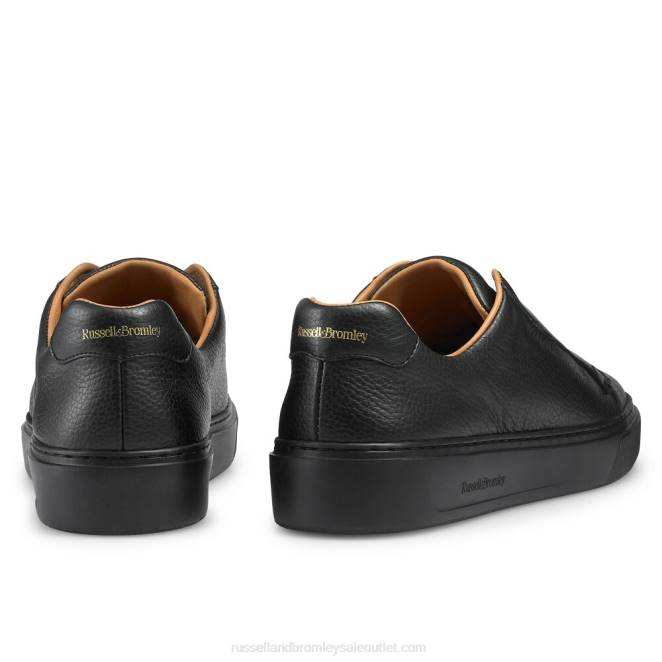 VXTJ424 negro Russell And Bromley hombres zapatillas slipway sin cordones