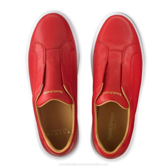 VXTJ425 rojo Russell And Bromley hombres zapatillas slipway sin cordones