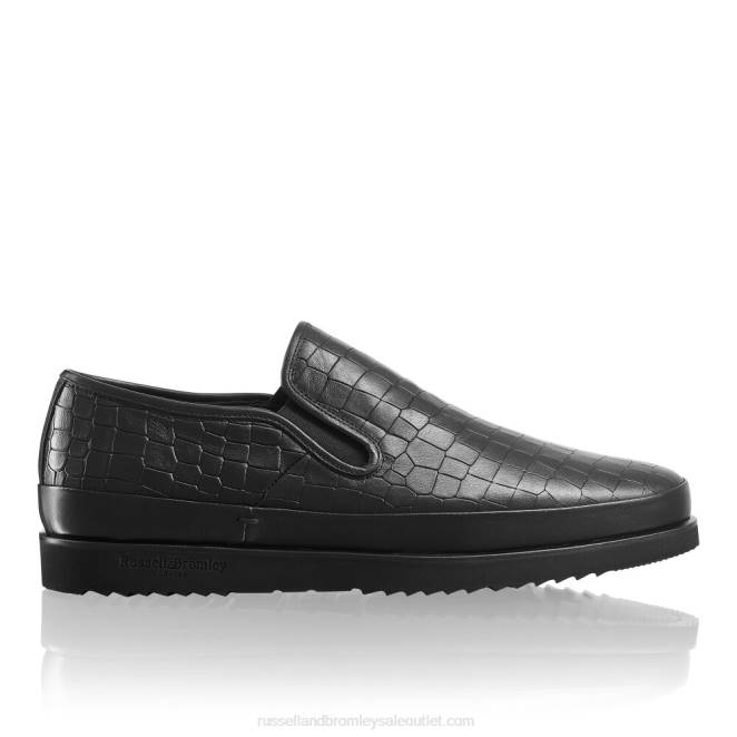 VXTJ433 negro Russell And Bromley hombres tenis sin cordones sanmarino