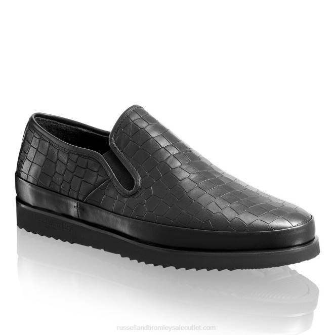 VXTJ433 negro Russell And Bromley hombres tenis sin cordones sanmarino