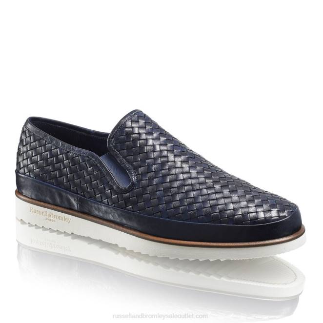 VXTJ434 azul Russell And Bromley hombres tenis sin cordones sanmarino