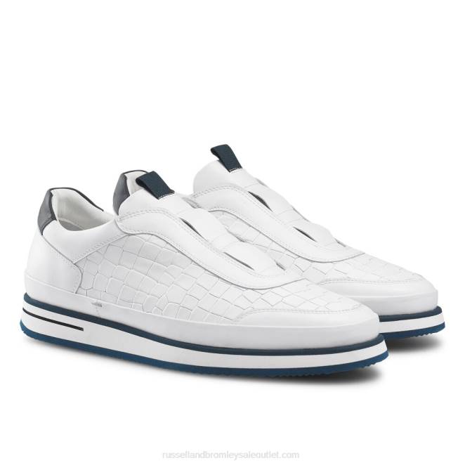 VXTJ440 blanco Russell And Bromley hombres zapatillas san giusto oxford sin cordones